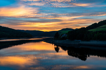 Sunset over Ladybower Reservoir
