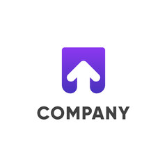 Arrow up logo and rectagnle