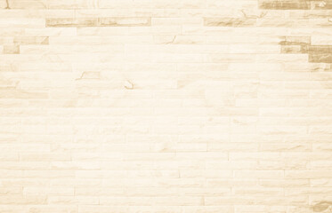 Cream and white brick wall texture background. Brickwork and stonework flooring interior rock old pattern 