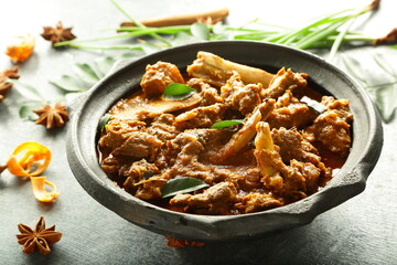 Indian mutton rogan josh, traditional recipes.