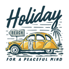Holiday beach illustration