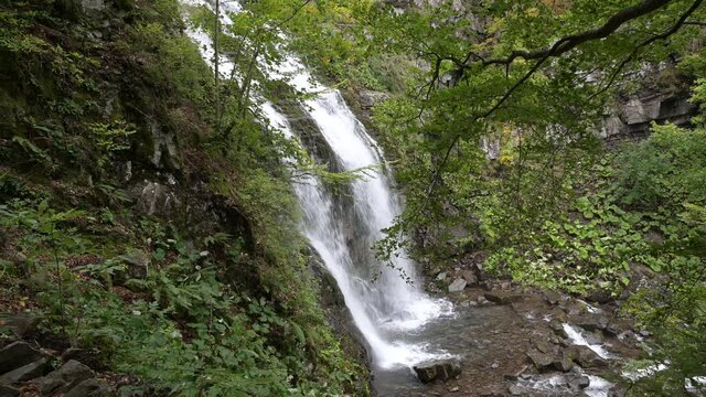 The beautiful Dardagna waterfalls, Corno alle Scale natural park, Lizzano in Belvedere, Italy