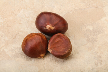 Organic natural sweet Chestnut heap