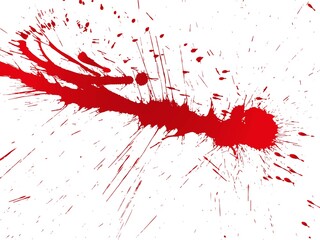 Blood drops and splatters on white background. Vector illustration