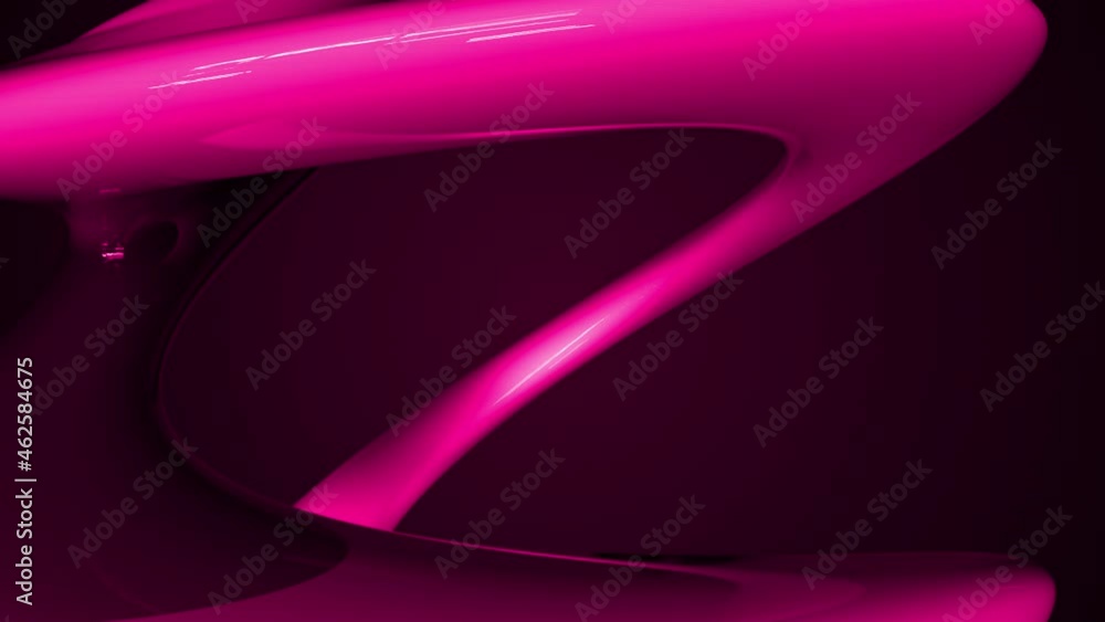 Aufkleber spiral 3d render surface of abstract waves in space. pure colorful swirl with glass curved textures 