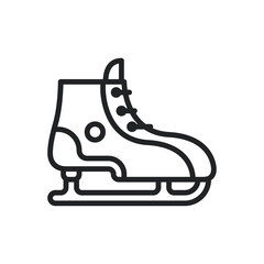 Skating shoes, sport outline icons. Vector illustration. Editable stroke. Isolated icon suitable for web, infographics, interface and apps.
