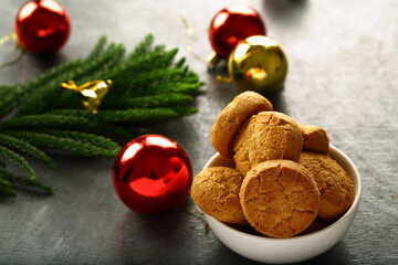Bowl of delicious  sugar free cookies .