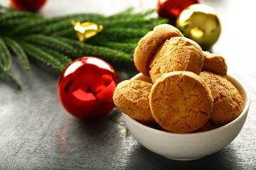 Fresh baked homemade butter cookies - healthy vegan diet snack foods, 