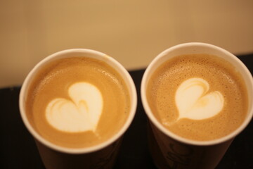 coffee with hearts