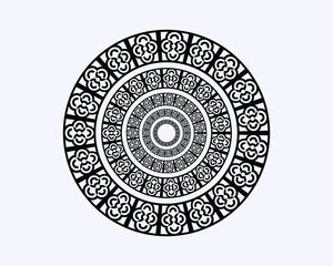Mandala with flower symbols