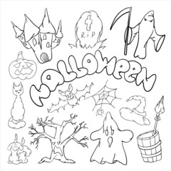 Halloween set. Vector
