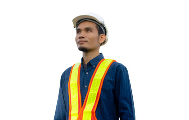 Worker Engineer Engineering Architecture construction on white background
