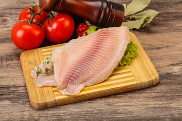 Raw tilapia fish for cooking