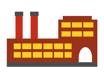 Obraz premium Industry Factory multicolor Vector City silhouette object element retro