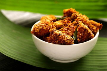 Spicy Asian  street foods- traditional broasted chicken,