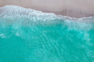 Keuken spatwand met foto 砂浜に打ち寄せる波　青く透き通った海　イメージカット  © Benjamin