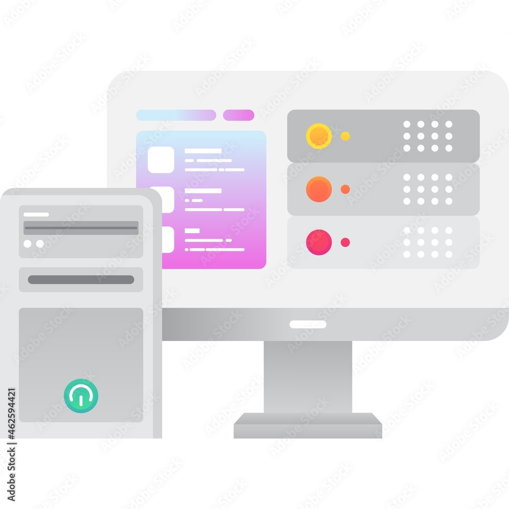 Aufkleber big data cloud computer database vector icon