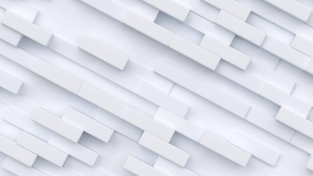 Geometric modern animated seamless looping abstract background. 3d render design element, creative motion graphics, moving geometrical pattern