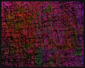 The texture of the grazh multicolor, creates a dark mysterious mood.