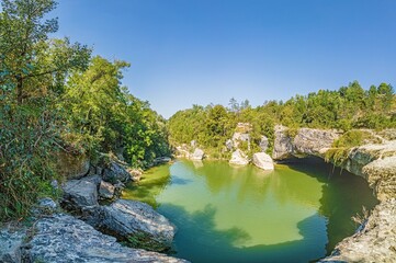 Picture of waterfall Pazinski Krov near Pazin in the Croatian province of Central Istria