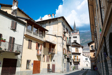 Fototapeta na wymiar Segusium, susa: historical city of northen italian alps, piedmont italy