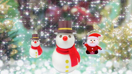クリスマスイメージ 　雪だるま