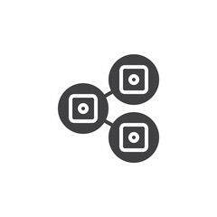 Social media share vector icon