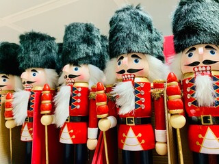 Obraz premium red army soldiers nutcracker Christmas toy