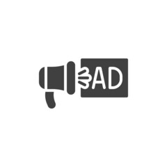 Advertising megaphone vector icon