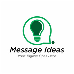 mesage ideas logo,light bulb logo template, light bulb slogan, light bulb icon vector