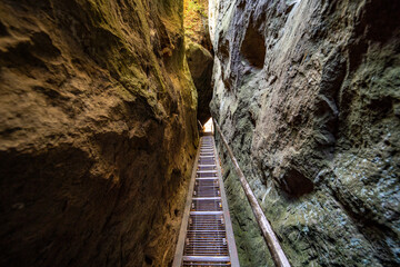 Sächsische Schweiz Hockstein Hocksteinaussicht Wolfsschlucht Sandstein Elbsandstein Gebirge Höhle 