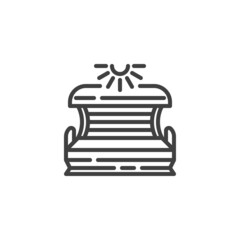 Solarium line icon