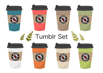 tumbler material sticker set,タンブラーステッカー素材セット,SVG