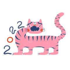 Chinese tiger cat symbol of the new year 2022