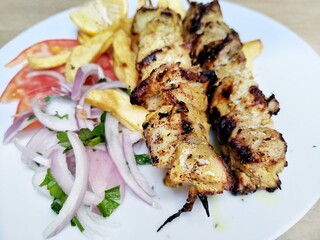 Traditional Turkish kebab on the table
