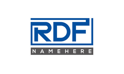 RDF creative three letters logo