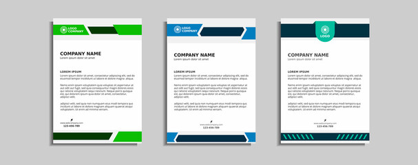  modern corporate letterhead template design