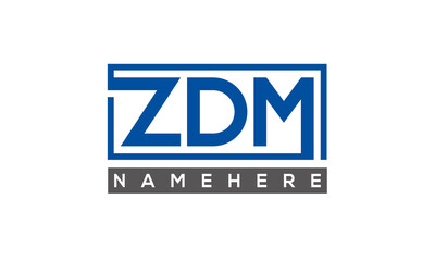 ZDM creative three letters logo