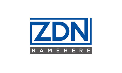 ZDN creative three letters logo