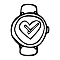 time marriage of wedding hand drawn illustration