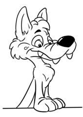 Wolf cute kind character illustration