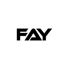 FAY letter logo design with white background in illustrator, vector logo modern alphabet font overlap style. calligraphy designs for logo, Poster, Invitation, etc.