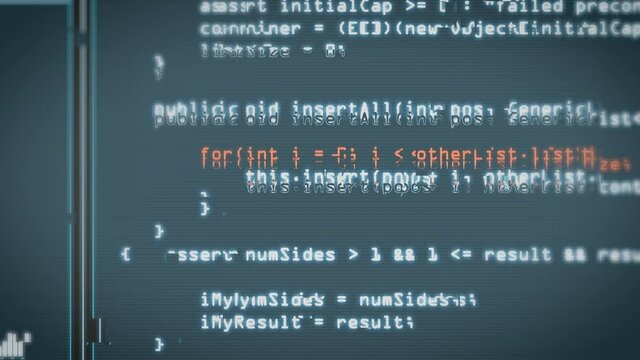 Hacker Glitch Screen Monitor Background loop animation for feature films