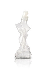 plastic empty bottle with water