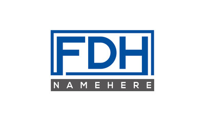 FDH creative three letters logo