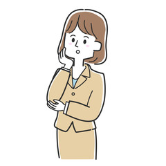 考えているビジネスウーマン