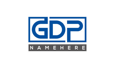 GDP creative three letters logo