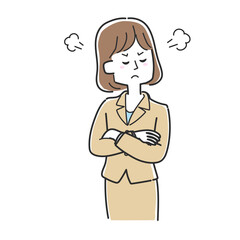 怒ってそっぽを向いている女性
