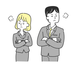 喧嘩しているビジネスマン