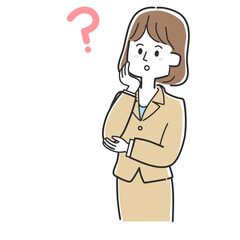 疑問を感じているビジネスウーマン